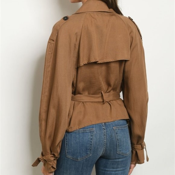 Belted camel jacket - Picture 2 of 8